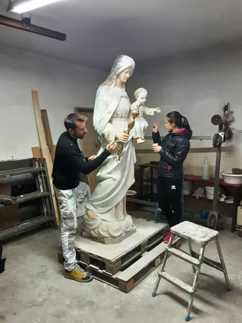 La Madonna Ausiliatrice prima della restaurazione
