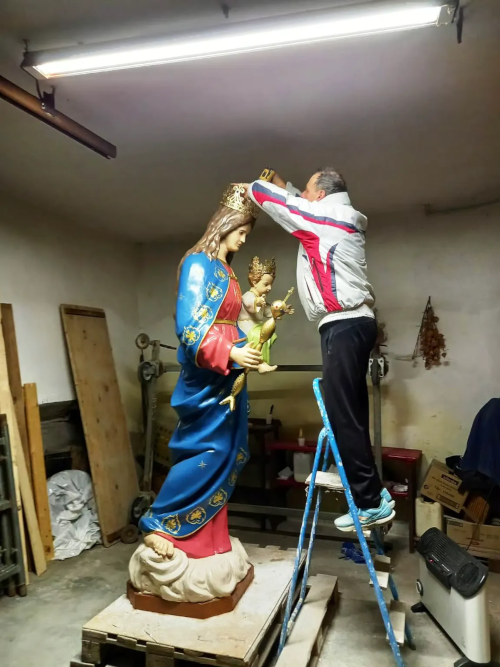 La Madonna Ausiliatrice prima della restaurazione