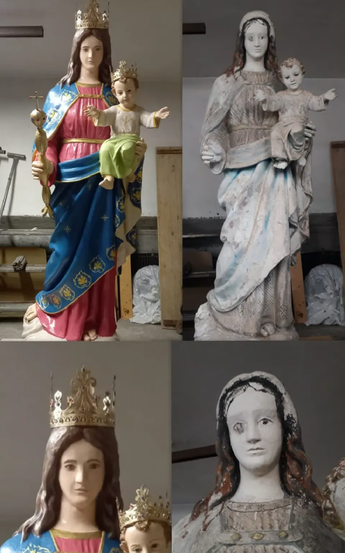La Madonna Ausiliatrice prima della restaurazione