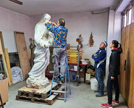 La Madonna Ausiliatrice prima della restaurazione