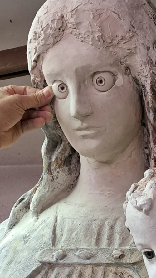 La Madonna Ausiliatrice prima della restaurazione
