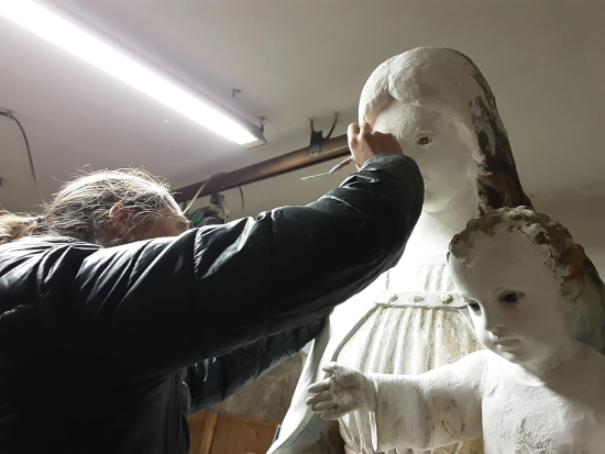 La Madonna Ausiliatrice prima della restaurazione